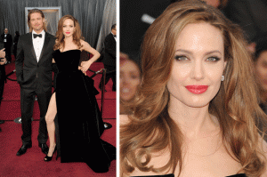 Angelina Jolie Brad Pitt Oscars 2012 Red Carpet-84th Annual Academy Awards - Arrivals