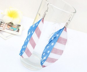 Independence Day Feather Earrings